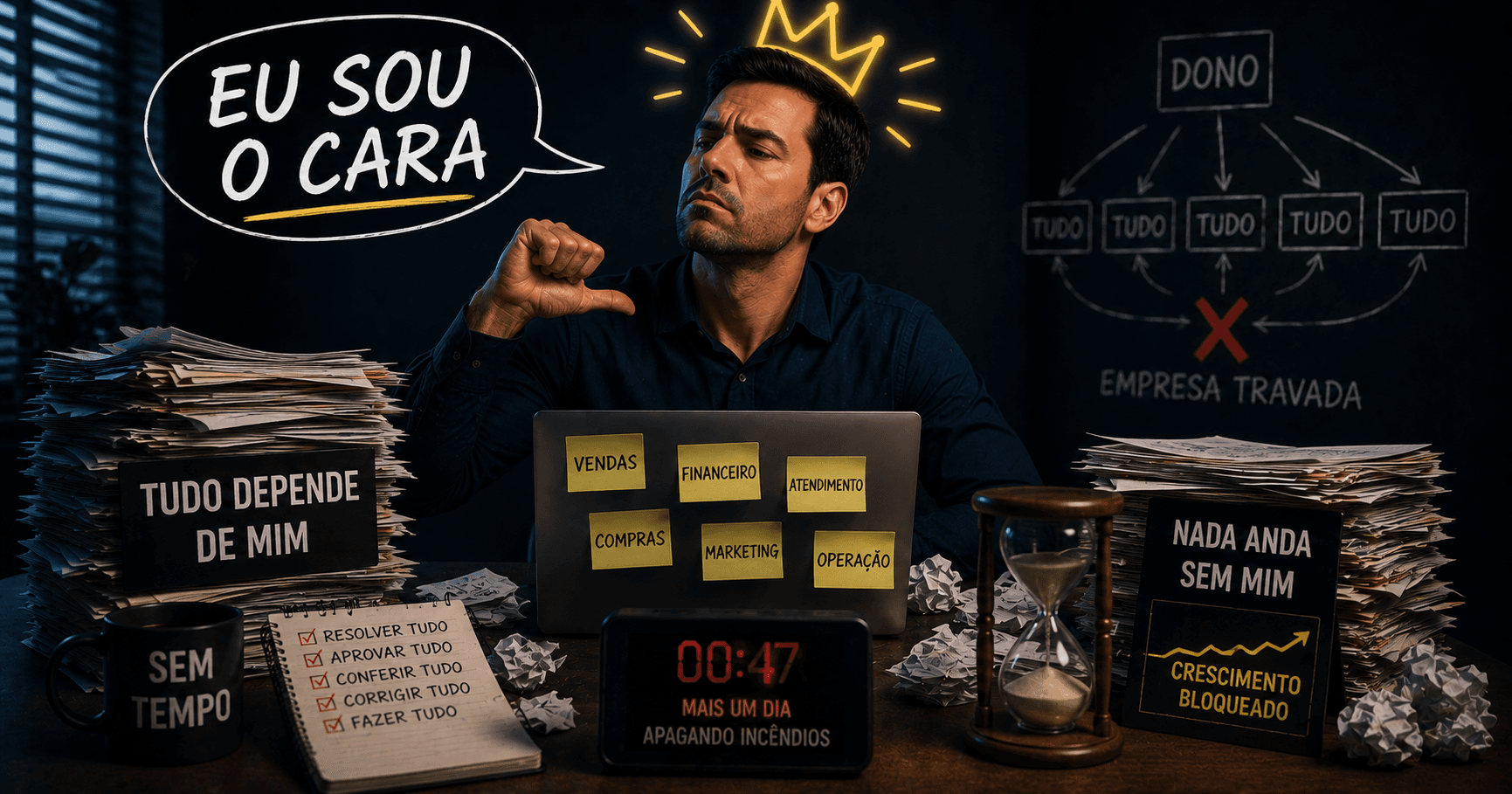 "Só eu sei fazer": a frase que trava o crescimento do seu negócio