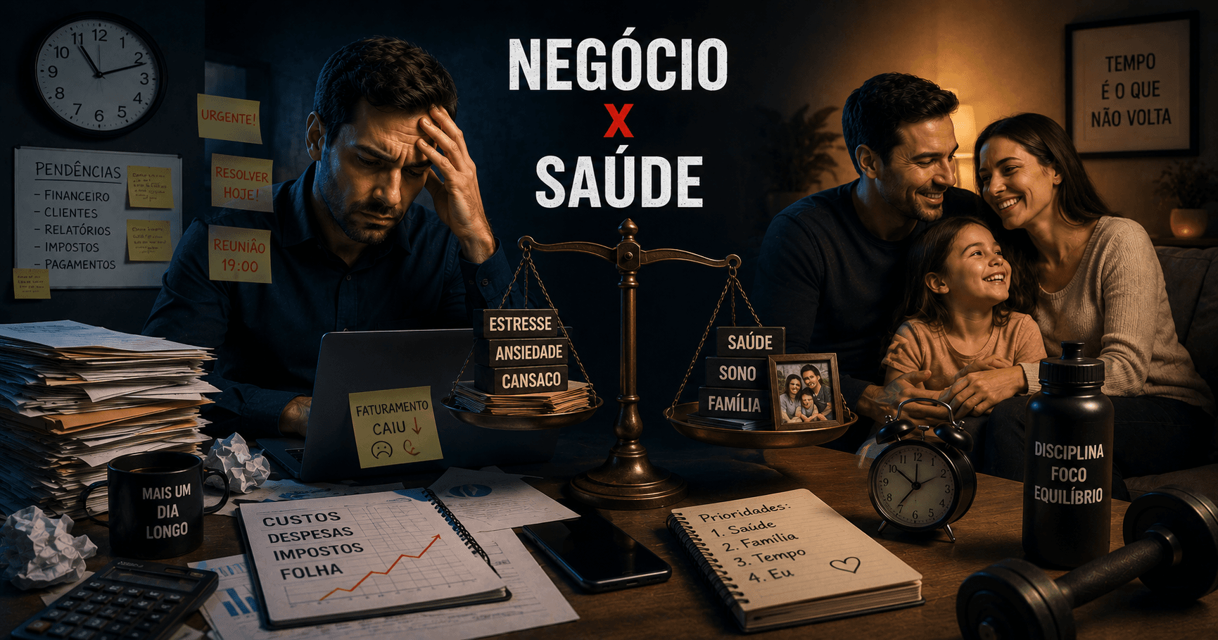 O custo invisível da desorganização: 53% dos pequenos empresários adoecem pelo negócio